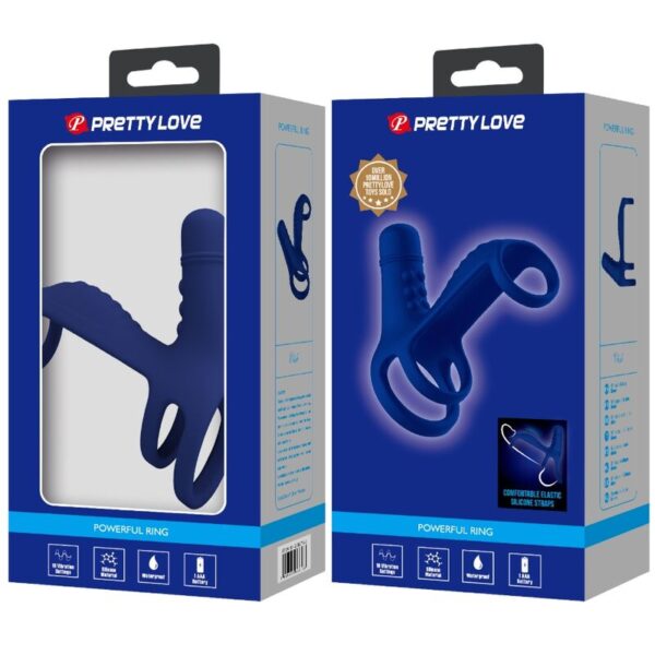 Pretty Love Elish — Vibrating Cock Ring, Blue — Cock Rings — view 2