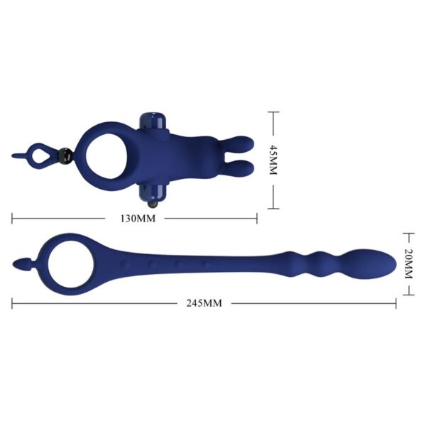 Pretty Love Ayad — Vibrating Cock Ring, Blue — Cock Rings — view 4