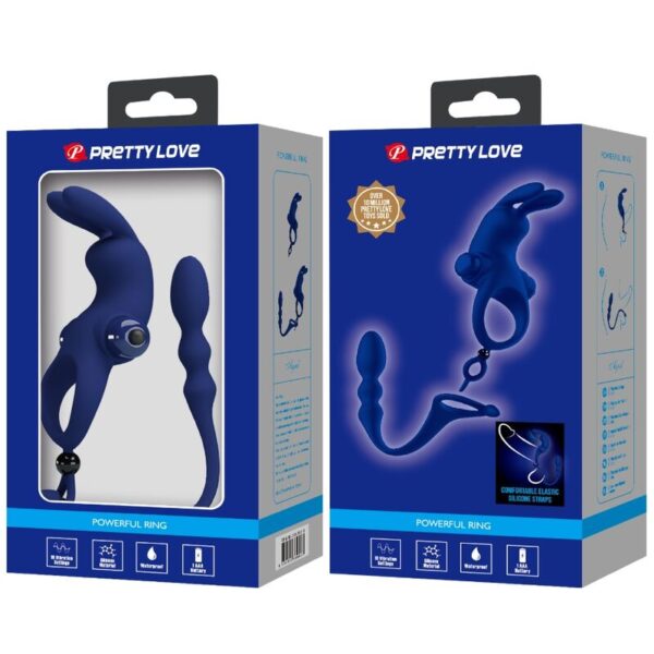 Pretty Love Ayad — Vibrating Cock Ring, Blue — Cock Rings — view 2