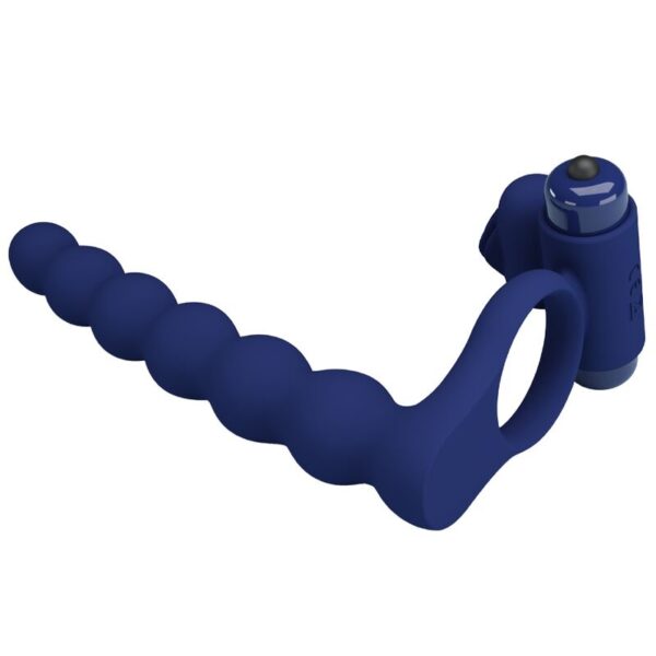 Pretty Love Ajmal — Vibrating Cock Ring, Butt Plug, Blue — Cock Rings — view 7