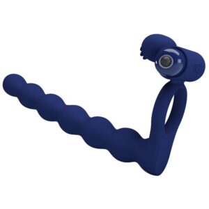 Pretty Love Ajmal — Vibrating Cock Ring, Butt Plug, Blue — Cock Rings