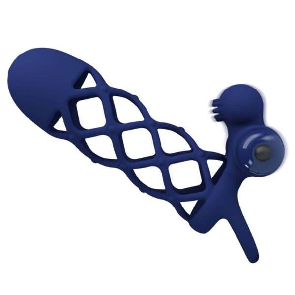 Pretty Love Giann — Vibrating Penis Sleeve, Blue — Cock Rings — view 7