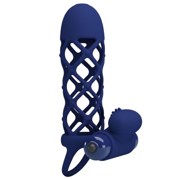 Pretty Love Giann — Vibrating Penis Sleeve, Blue — Cock Rings — view 6