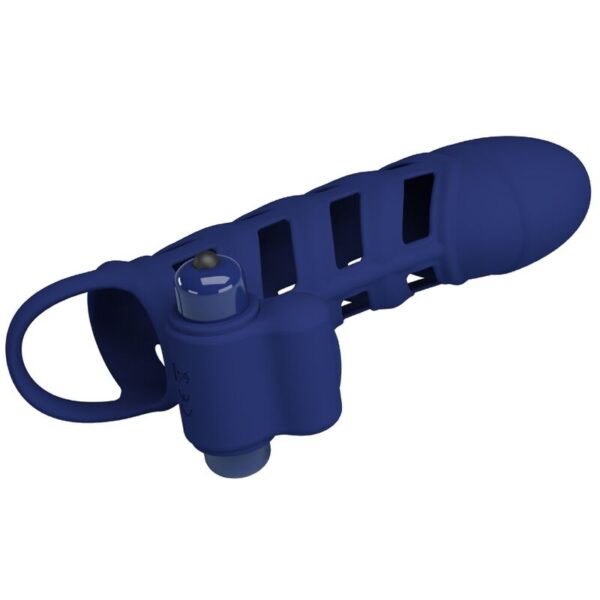 Pretty Love Altaf — Vibrating Penis Sleeve, Blue — Cock Rings — view 9