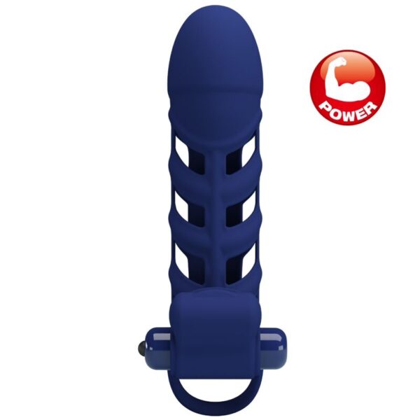 Pretty Love Altaf — Vibrating Penis Sleeve, Blue — Cock Rings — view 8