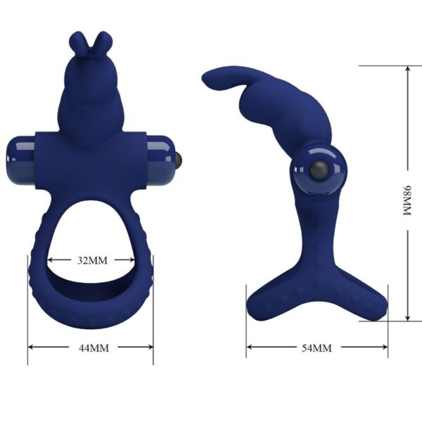 Pretty Love Luchito Double — Vibrating Cock Ring — Cock Rings — view 10