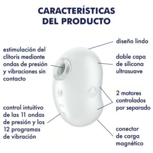 Satisfyer Cutie Ghost — Air Pulse Stimulator, Waterproof, White — Air Pulse Vibrators — view 3