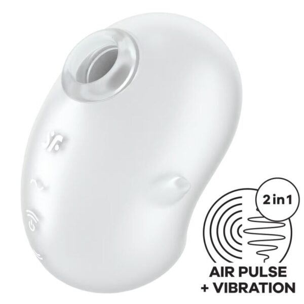 Satisfyer Cutie Ghost — Air Pulse Stimulator, Waterproof, White — Air Pulse Vibrators — view 5