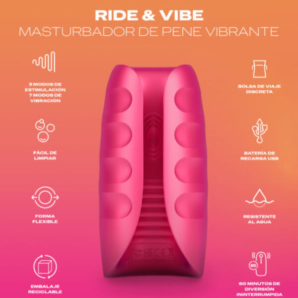 Durex Ride and Vibe — Vibrating Masturbator, Rechargeable — Automatic Masturbators — view 2
