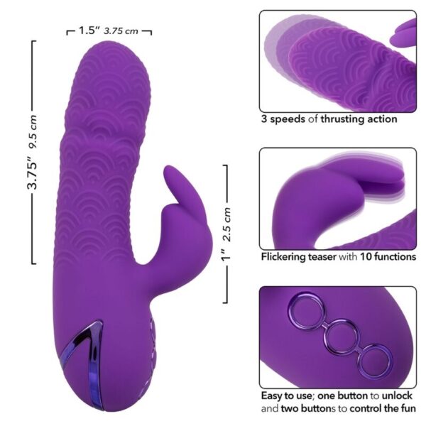 CalExotics Manhattan Beach Marvel — Rabbit Vibrator, Purple — Rabbit Vibrators — view 7