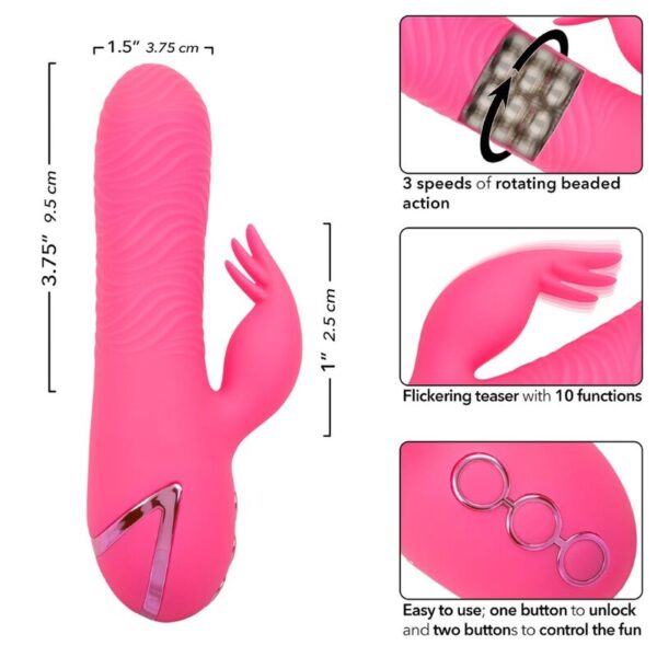 CalExotics Sacramento Sweetie — Rabbit Vibrator, Waterproof, Pink — Rabbit Vibrators — view 7