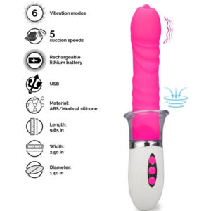 Armony Liberty — Thrusting Vibrator, Rechargeable, Fuchsia — Thrusting Pulsators