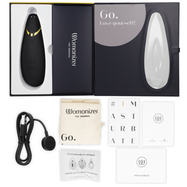 Womanizer Premium 2 — Air Pulse Stimulator, Waterproof, Black — Clitoral Stimulators — view 5