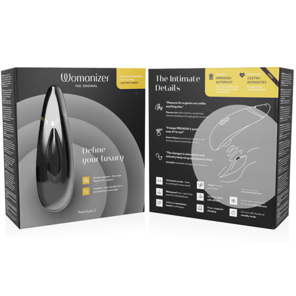Womanizer Premium 2 — Air Pulse Stimulator, Waterproof, Black — Clitoral Stimulators — view 4