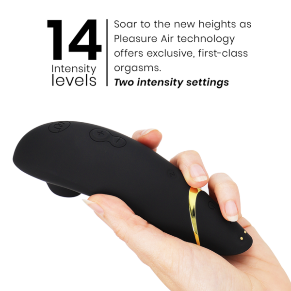 Womanizer Premium 2 — Air Pulse Stimulator, Waterproof, Black — Clitoral Stimulators — view 3