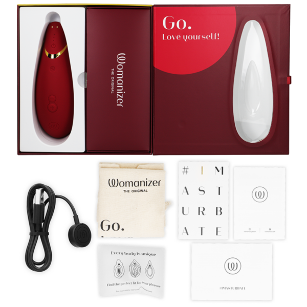 Womanizer Premium 2 — Air Pulse Stimulator, Waterproof, Bordeaux — Clitoral Stimulators — view 5