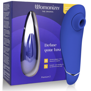 Womanizer Premium 2 — Air Pulse Stimulator, Waterproof, Blueberry — Clitoral Stimulators