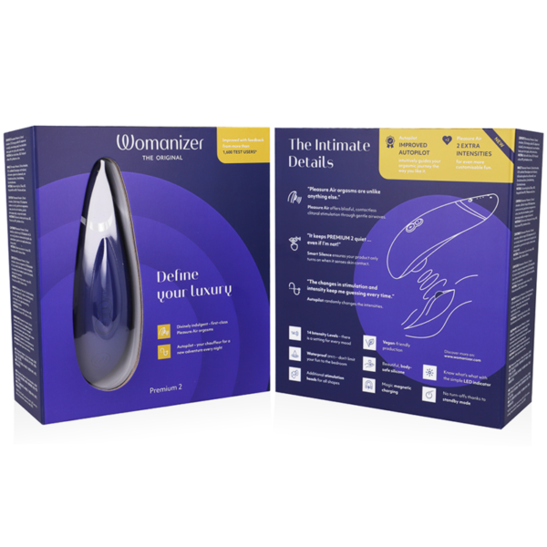 Womanizer Premium 2 — Air Pulse Stimulator, Waterproof, Blueberry — Clitoral Stimulators — view 2