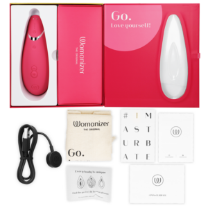 Womanizer Premium 2 — Air Pulse Stimulator, Waterproof, Raspberry — Clitoral Stimulators — view 3