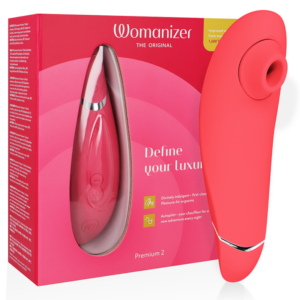 Womanizer Premium 2 — Air Pulse Stimulator, Waterproof, Raspberry — Clitoral Stimulators