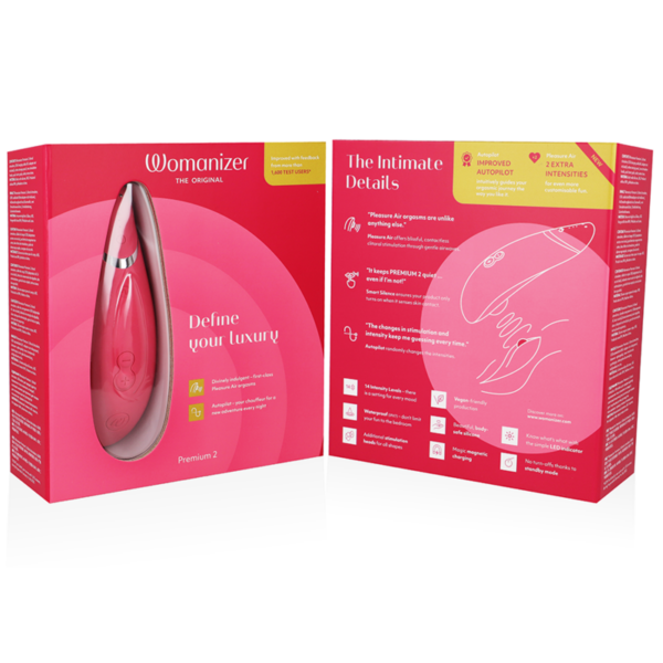 Womanizer Premium 2 — Air Pulse Stimulator, Waterproof, Raspberry — Clitoral Stimulators — view 2
