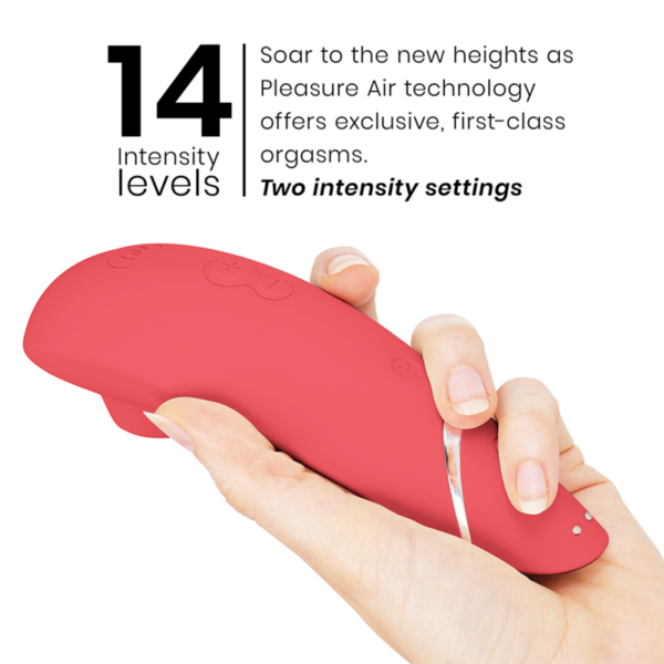 Womanizer Premium 2 — Air Pulse Stimulator, Waterproof, Raspberry — Clitoral Stimulators — view 7