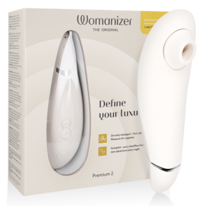 Womanizer Premium 2 — Air Pulse Stimulator, Waterproof, Warm Grey — Clitoral Stimulators