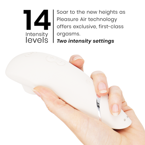 Womanizer Premium 2 — Air Pulse Stimulator, Waterproof, Warm Grey — Clitoral Stimulators — view 5