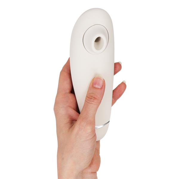 Womanizer Premium 2 — Air Pulse Stimulator, Waterproof, Warm Grey — Clitoral Stimulators — view 3