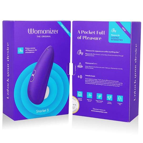 Womanizer Starlet 3 — Air Pulse Stimulator, Waterproof, Indigo — Clitoral Stimulators — view 4
