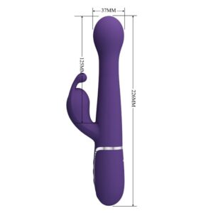 Pretty Love Dejon — Thrusting Vibrator, Rechargeable, Purple — Rabbit Vibrators — view 4