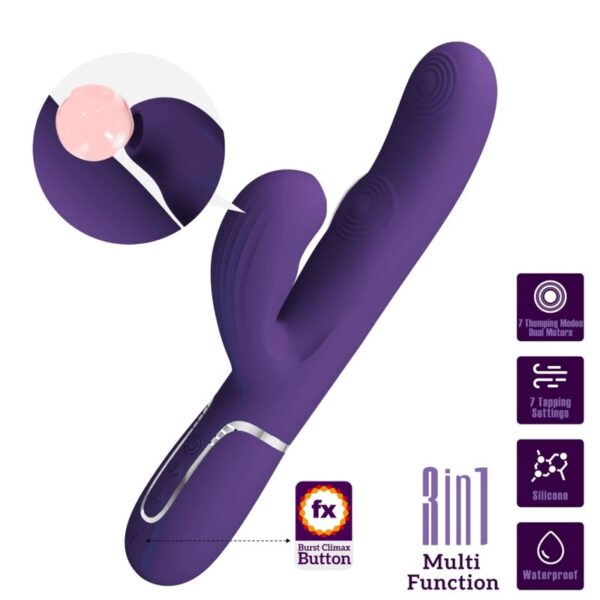 Pretty Love Perlita — Rabbit Vibrator, Rechargeable, Purple — Rabbit Vibrators — view 11
