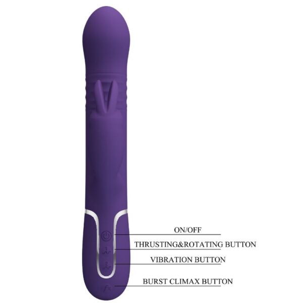 Pretty Love Coale — Thrusting Vibrator, Rechargeable, Purple — Rabbit Vibrators — view 7