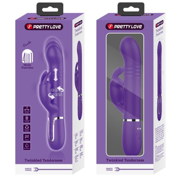 Pretty Love Coale — Thrusting Vibrator, Rechargeable, Purple — Rabbit Vibrators — view 9