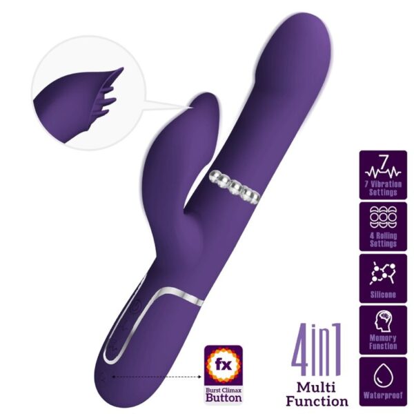 Pretty Love Zalin — Rabbit Vibrator, Rechargeable, Purple — G-Spot Vibrators — view 9