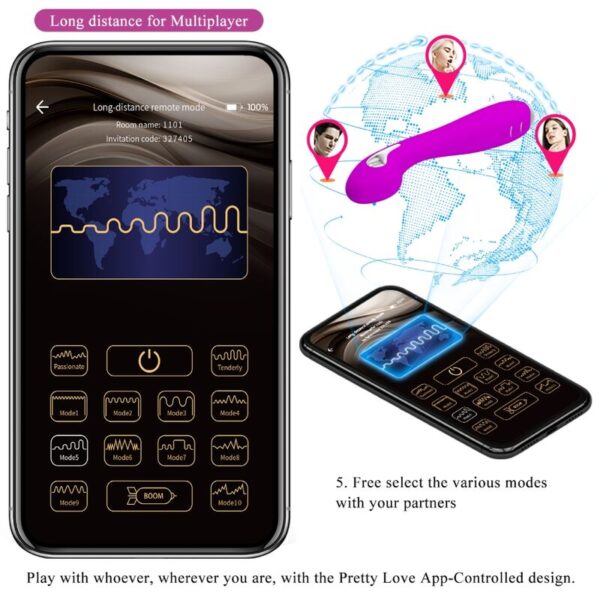 Pretty Love Hector — Vibrator, App-Controlled, Violet — App-Controlled Sex Toys — view 6