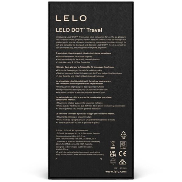 LELO Dot Travel — Clitoral Stimulator, Silicone, Pink — Clitoral Stimulators — view 3