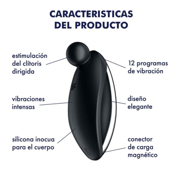 Satisfyer Spot On 2 — Lay-On Vibrator, Waterproof, Black — Clitoral Toys — view 4
