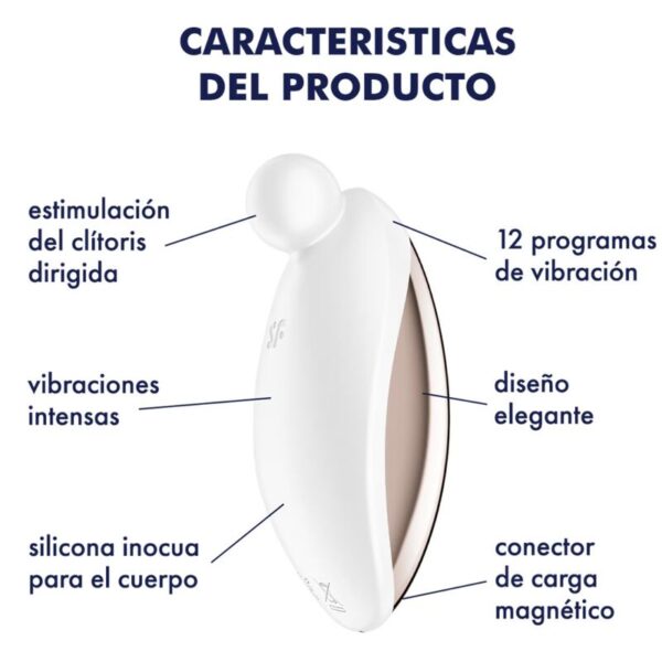 Satisfyer Spot On 2 — Lay-On Vibrator, Waterproof, White — Clitoral Toys — view 4