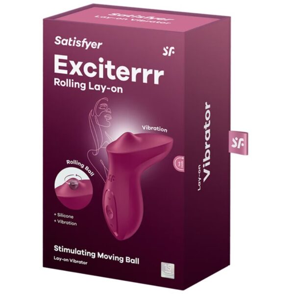 Satisfyer Exciterrr — Lay-On Vibrator, Berry — Clitoral Toys — view 5