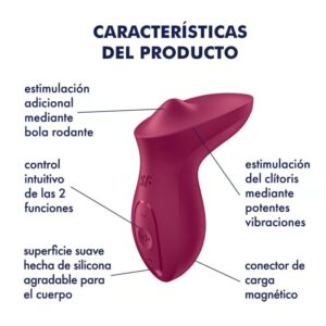 Satisfyer Exciterrr — Lay-On Vibrator, Berry — Clitoral Toys — view 3