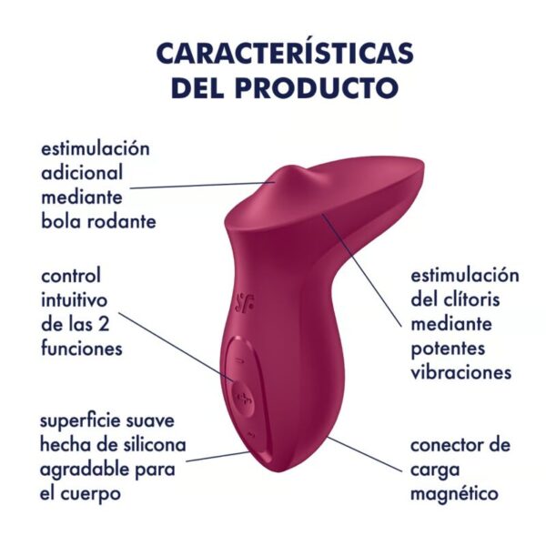 Satisfyer Exciterrr — Lay-On Vibrator, Berry — Clitoral Toys — view 3