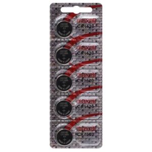 Maxell Lithium CR1620 — Batteries, 5 Pack — Batteries & Spare Parts