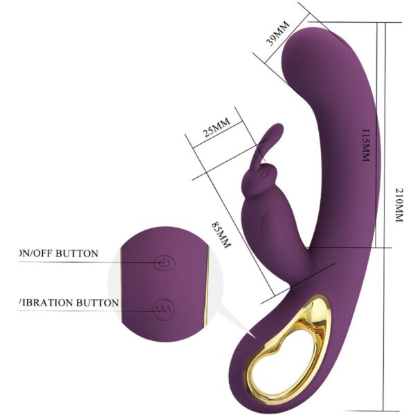 Pretty Love Liam — Rabbit Vibrator, App-Controlled, Purple — App-Controlled Sex Toys — view 2