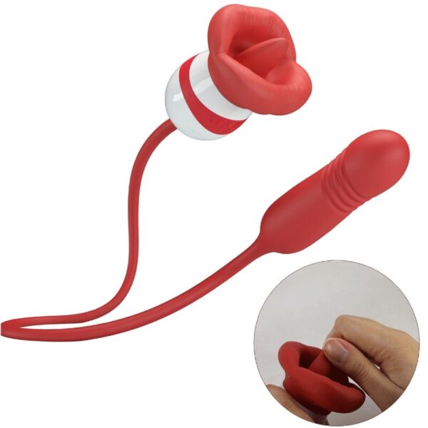 Pretty Love Ashlynn — Tongue Vibrator, Rechargeable, Red — Clitoral Stimulators — view 6