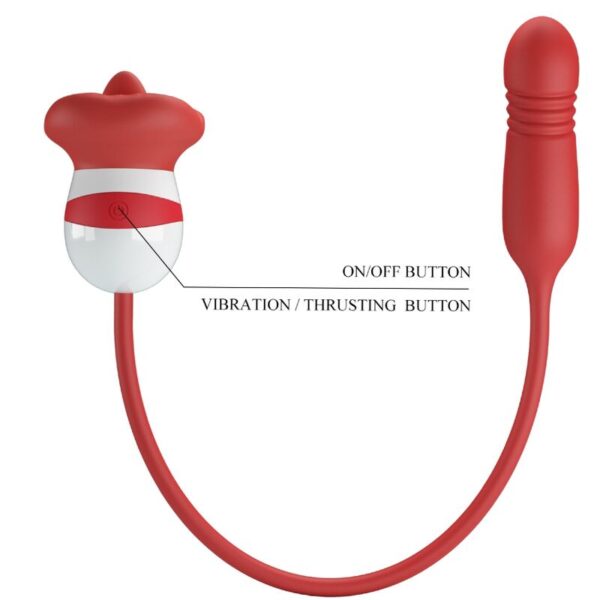 Pretty Love Ashlynn — Tongue Vibrator, Rechargeable, Red — Clitoral Stimulators — view 4