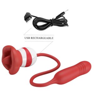 Pretty Love Ashlynn — Tongue Vibrator, Rechargeable, Red — Clitoral Stimulators — view 3