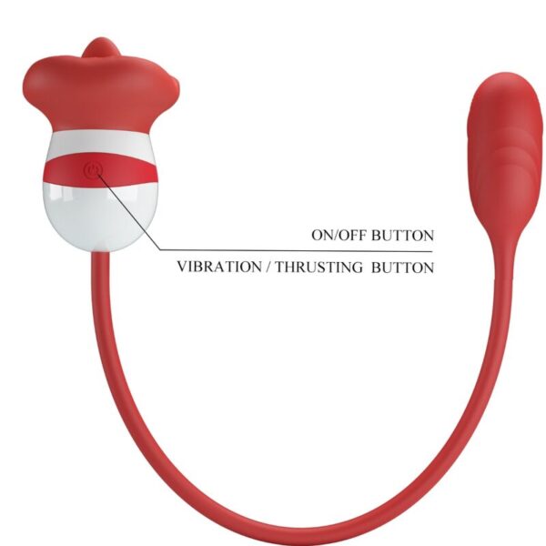 Pretty Love Aliyah — Tongue Vibrator, Rechargeable, Red — Clitoral Stimulators