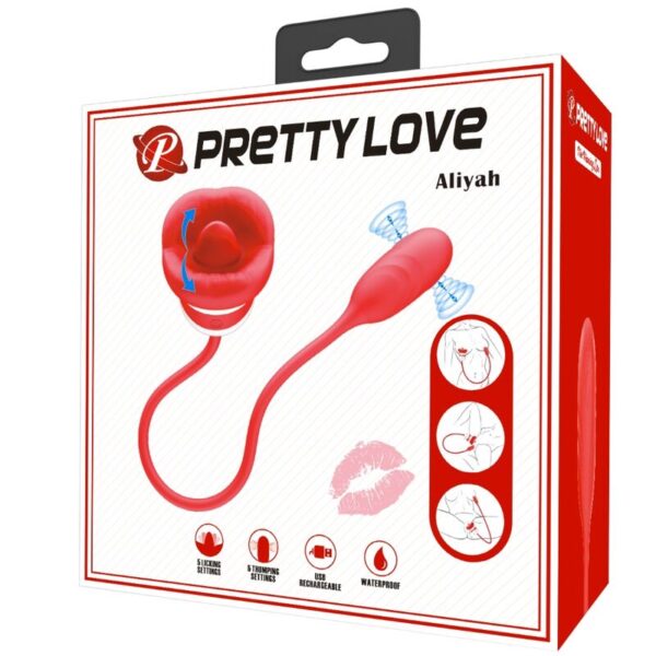Pretty Love Aliyah — Tongue Vibrator, Rechargeable, Red — Clitoral Stimulators — view 4