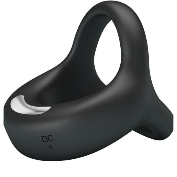 Pretty Love Elliott — Vibrating Cock Ring, Rechargeable, Black — Cock Rings — view 5